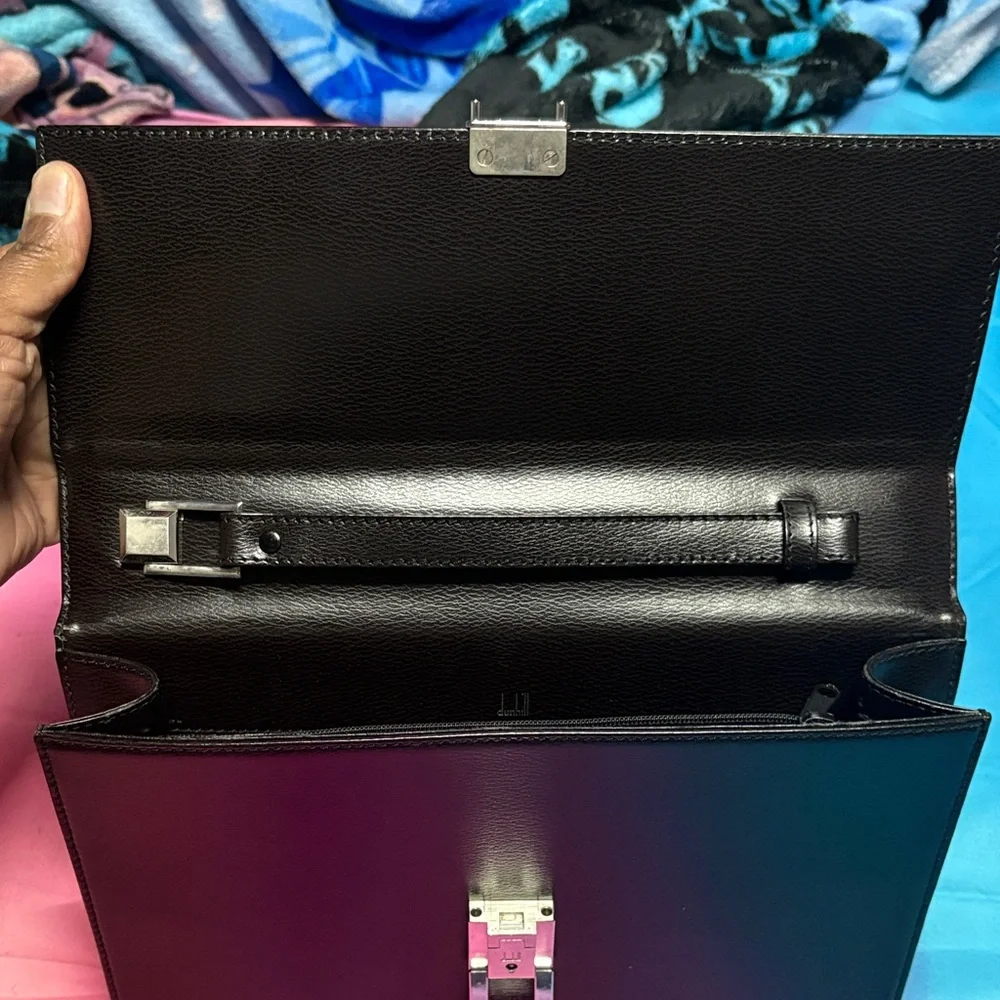 Dunhill Black Leather Clutch